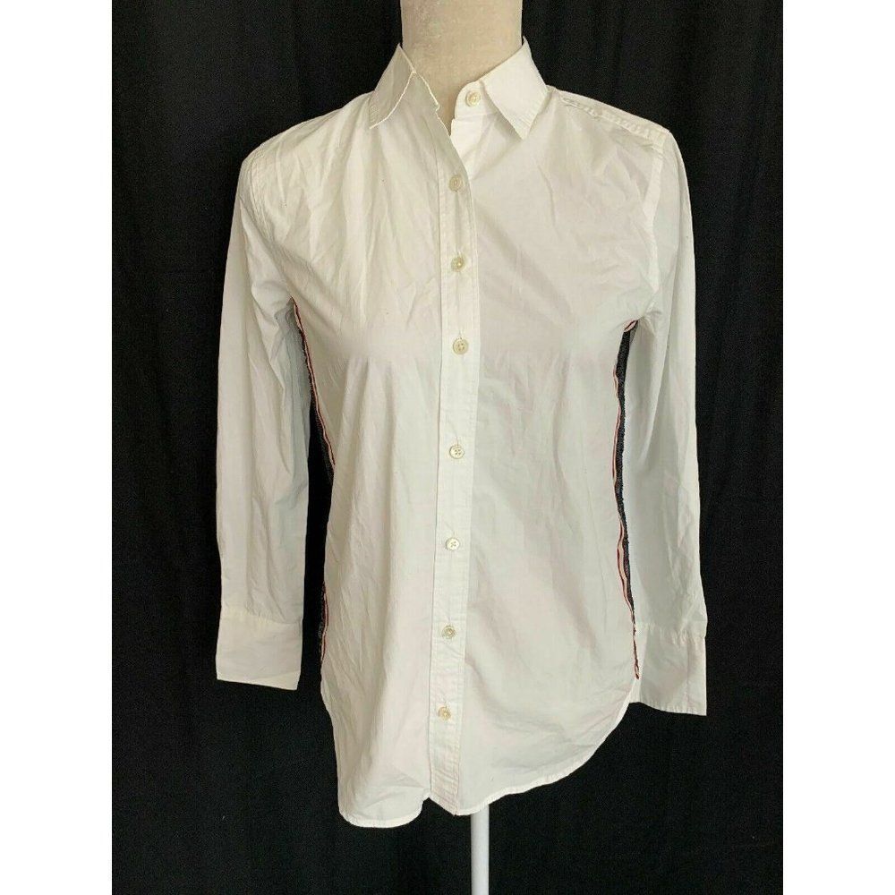 J Crew Sequin Long Sleeve Button down top